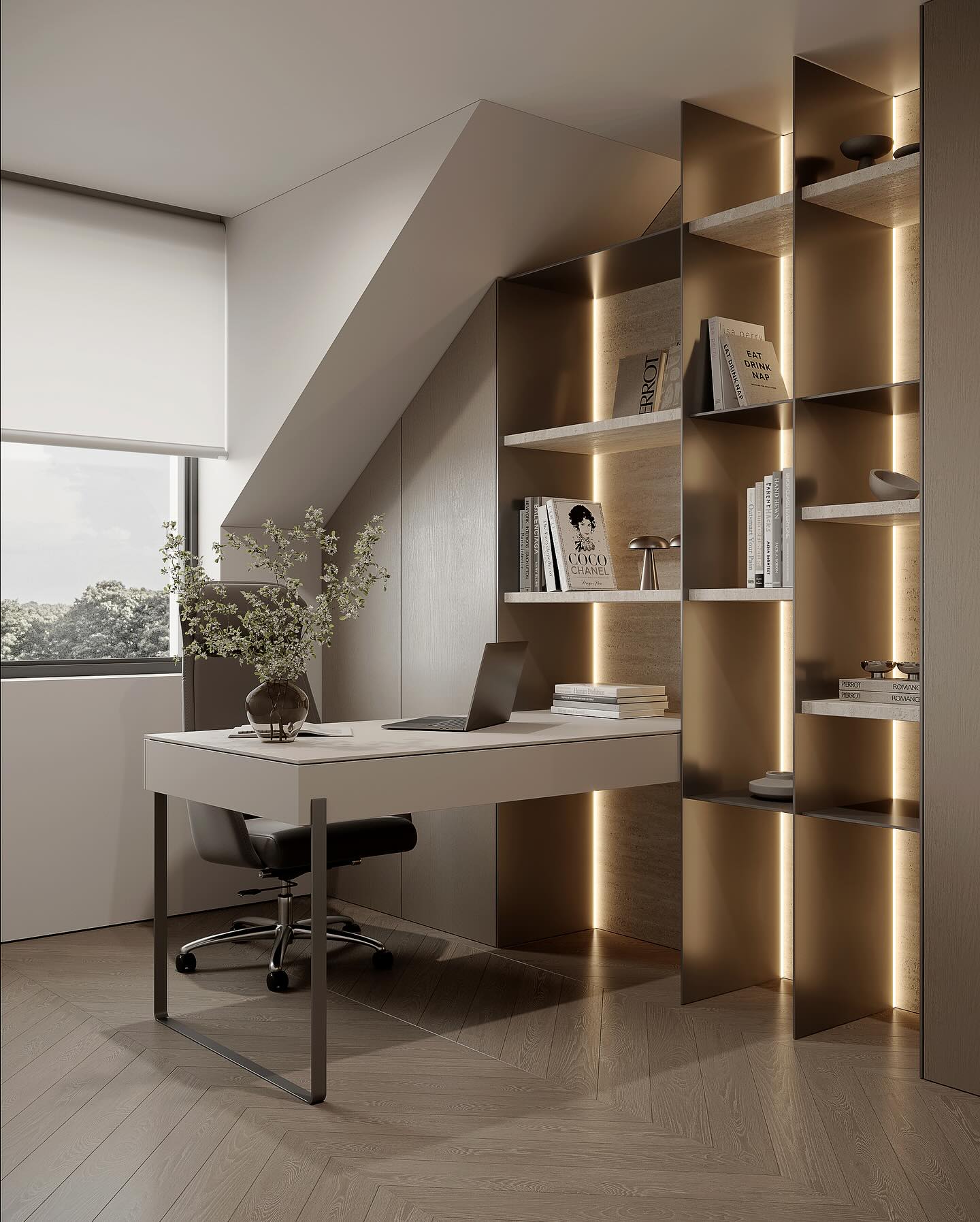 21. a Tapestry Of Textures with a Floating Shelf Focal Point