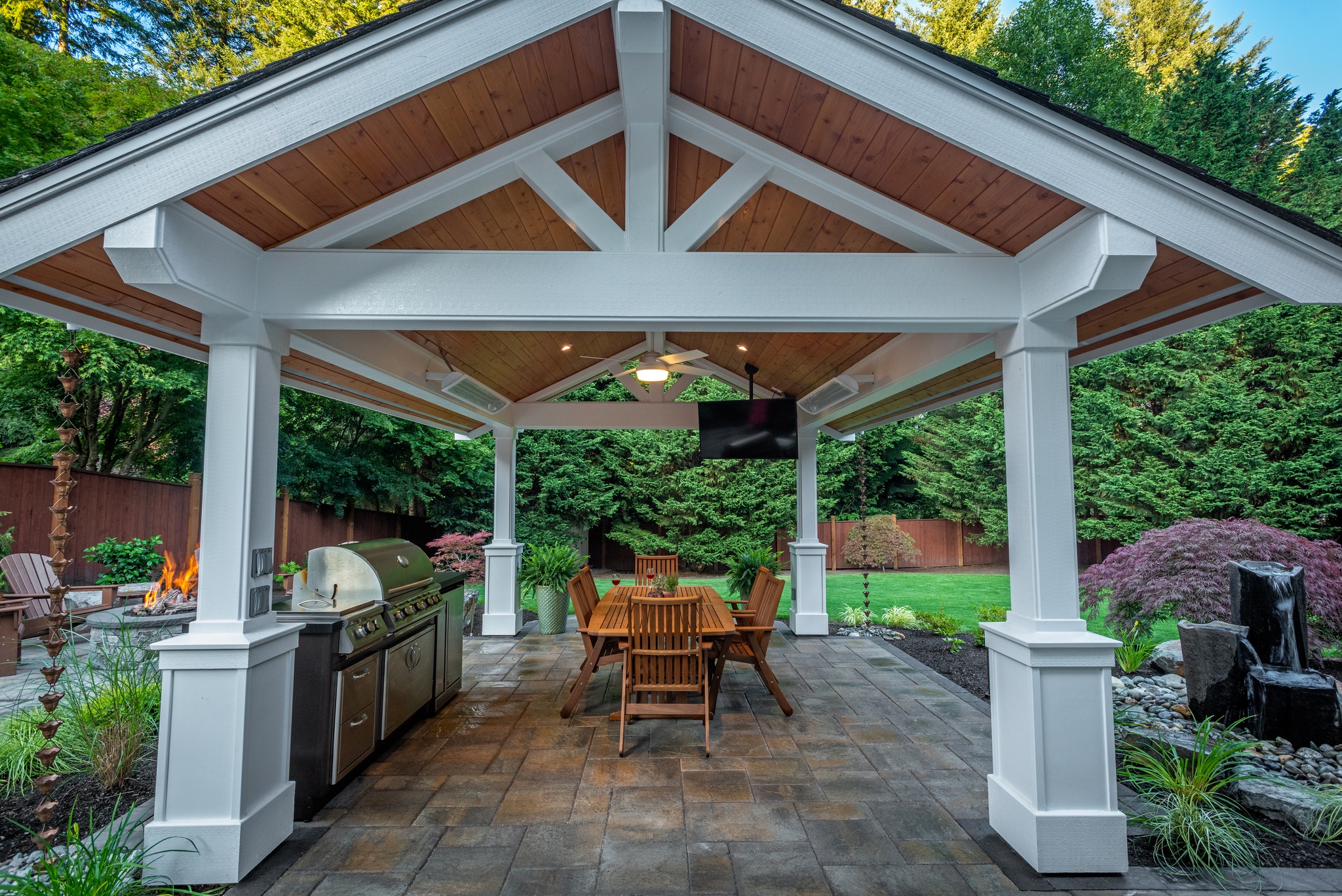 11. the Sun-dappled Retreat with a Woven Canopy and Terracotta Tiles
