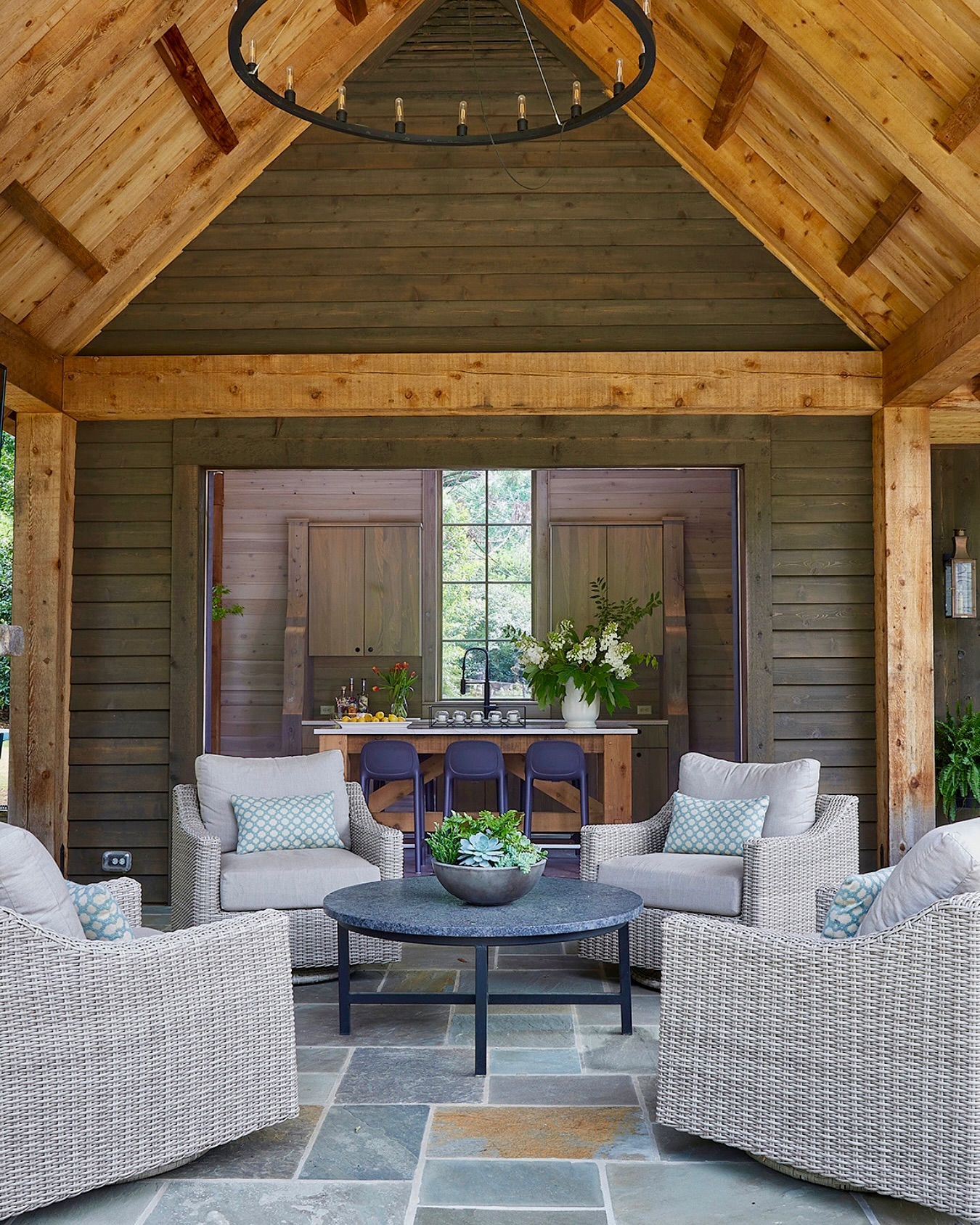 20. the Fusion Of Terracotta Tiles and Lush Ferns Creates a Rustic Oasis