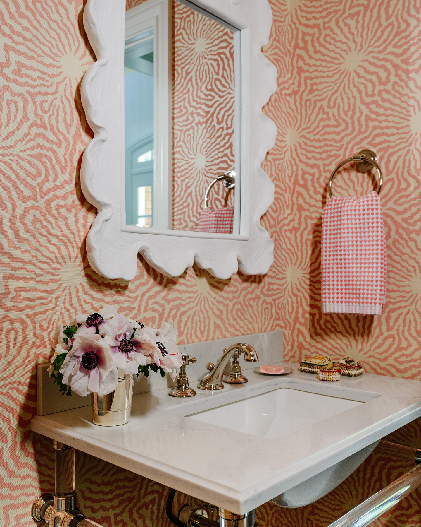 3. Moonlit Marble and Gold Accents: a Lavish Powder Room Retreat