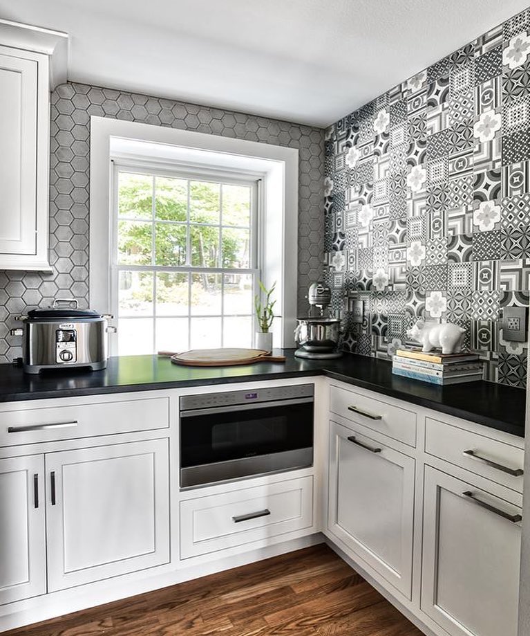 2. Metallic Mosaic Waves and Glass Pebbles on a Budget