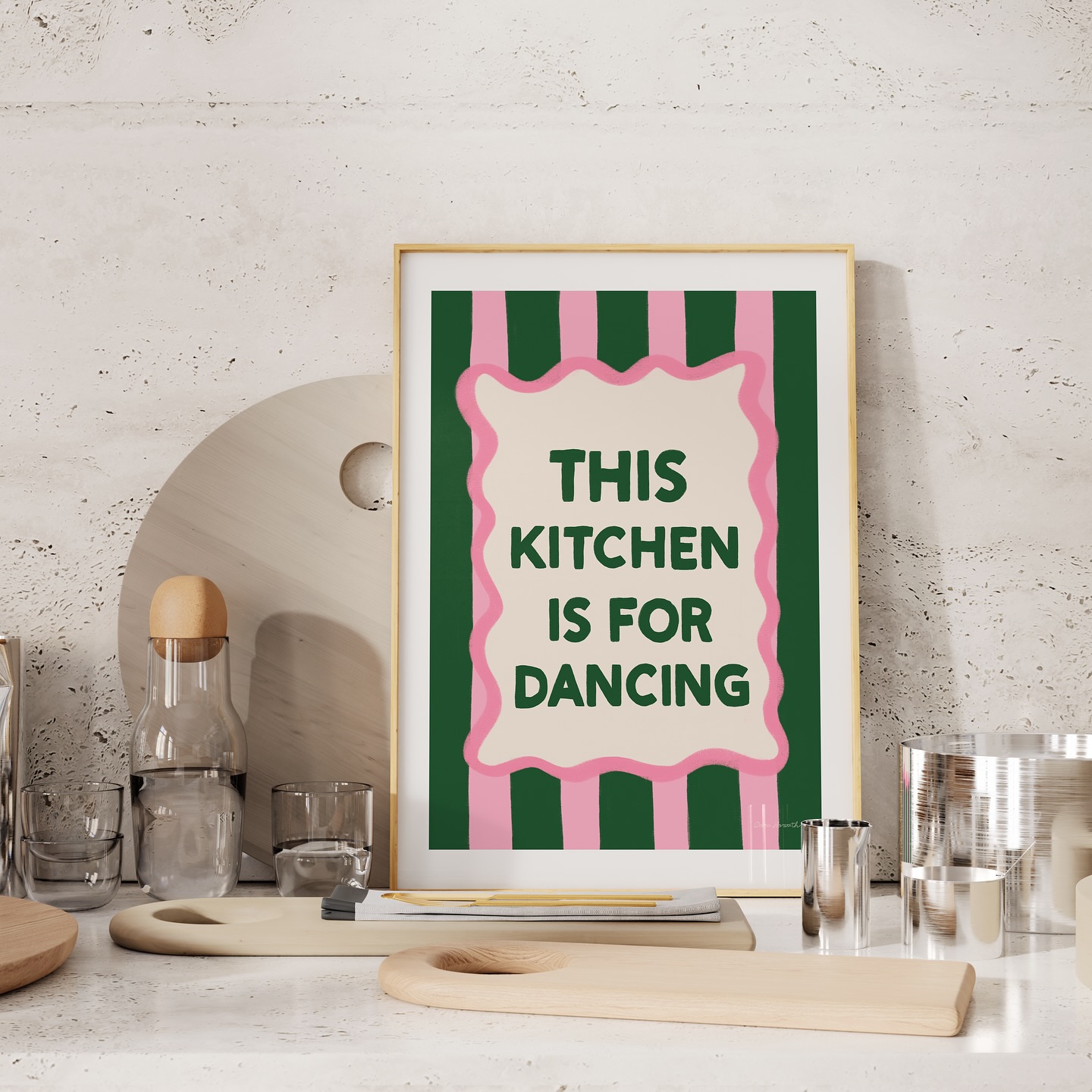 8. Vintage Kitchen Scale Wall Art with Botanical Illustrations
