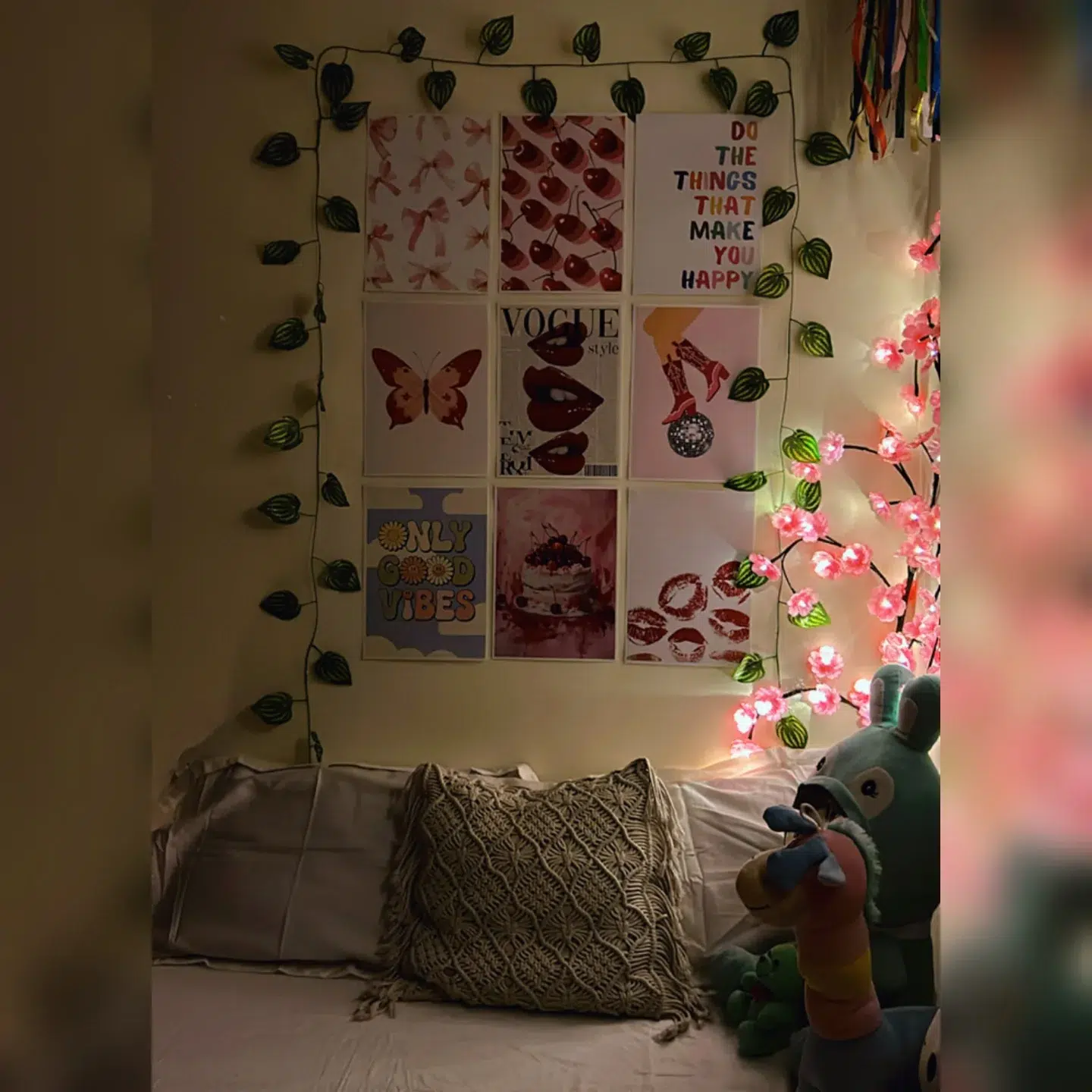 25. Neon Glow and Velvet Comfort: a Room Where Dreams Unwind