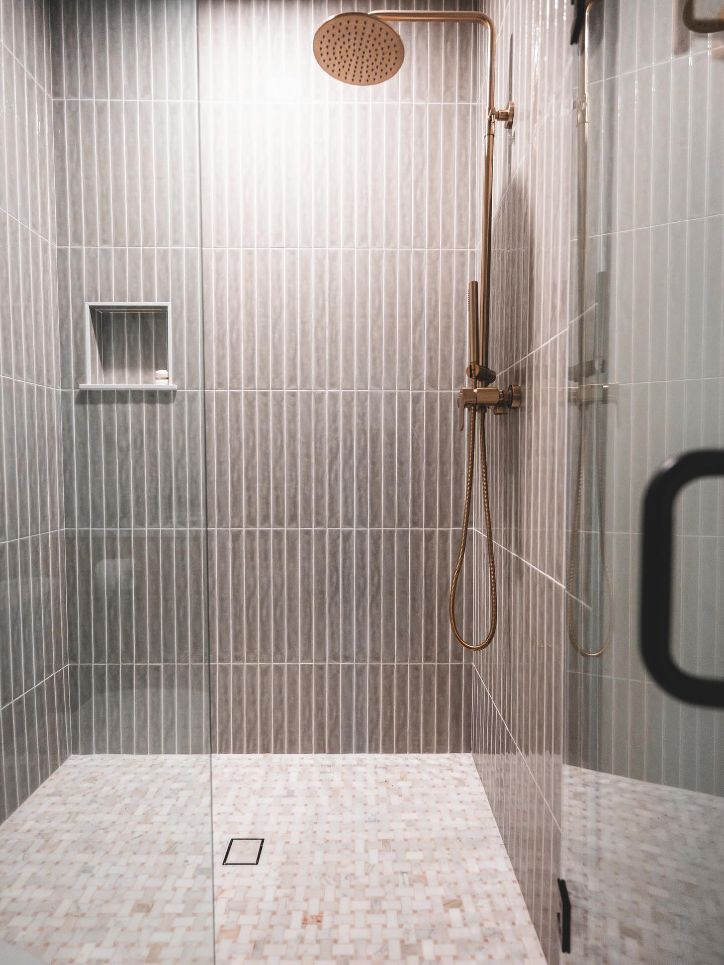 25. a Cascade Of Light Through Geometric Glass Blocks In a Slate Gray Haven