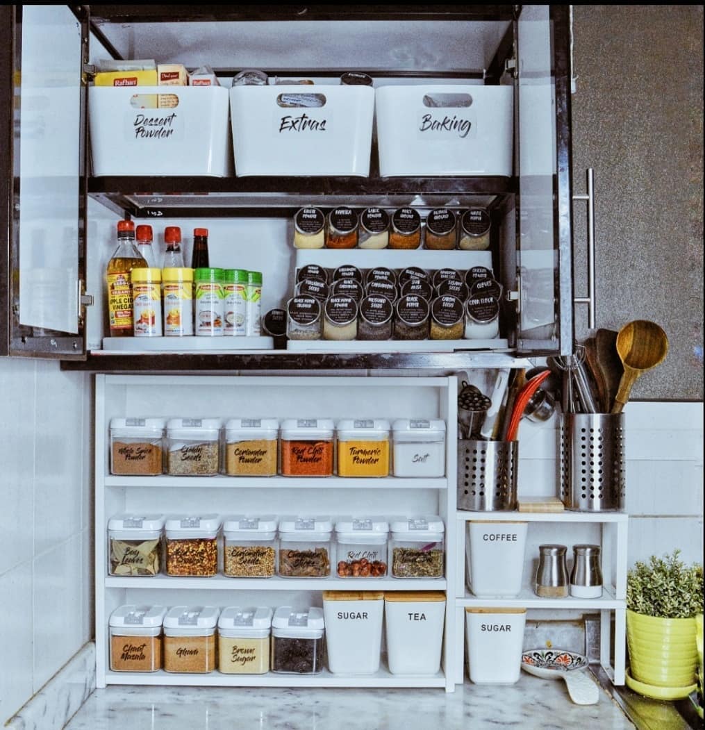 22. Floating Spice Rack Revolutionizes Corner Utilization with Magnetic Magic