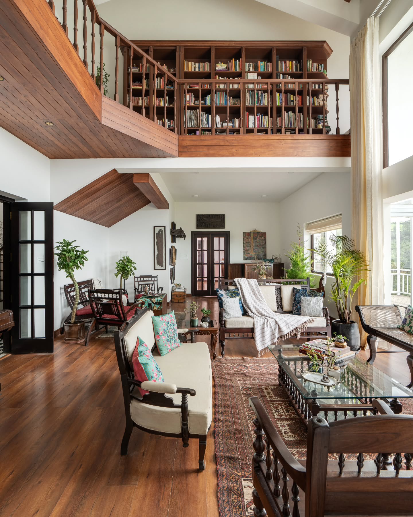 7. a Tapestry Of Time: Vintage Trunk and Wooden Ladder In Eclectic Attic Retreat