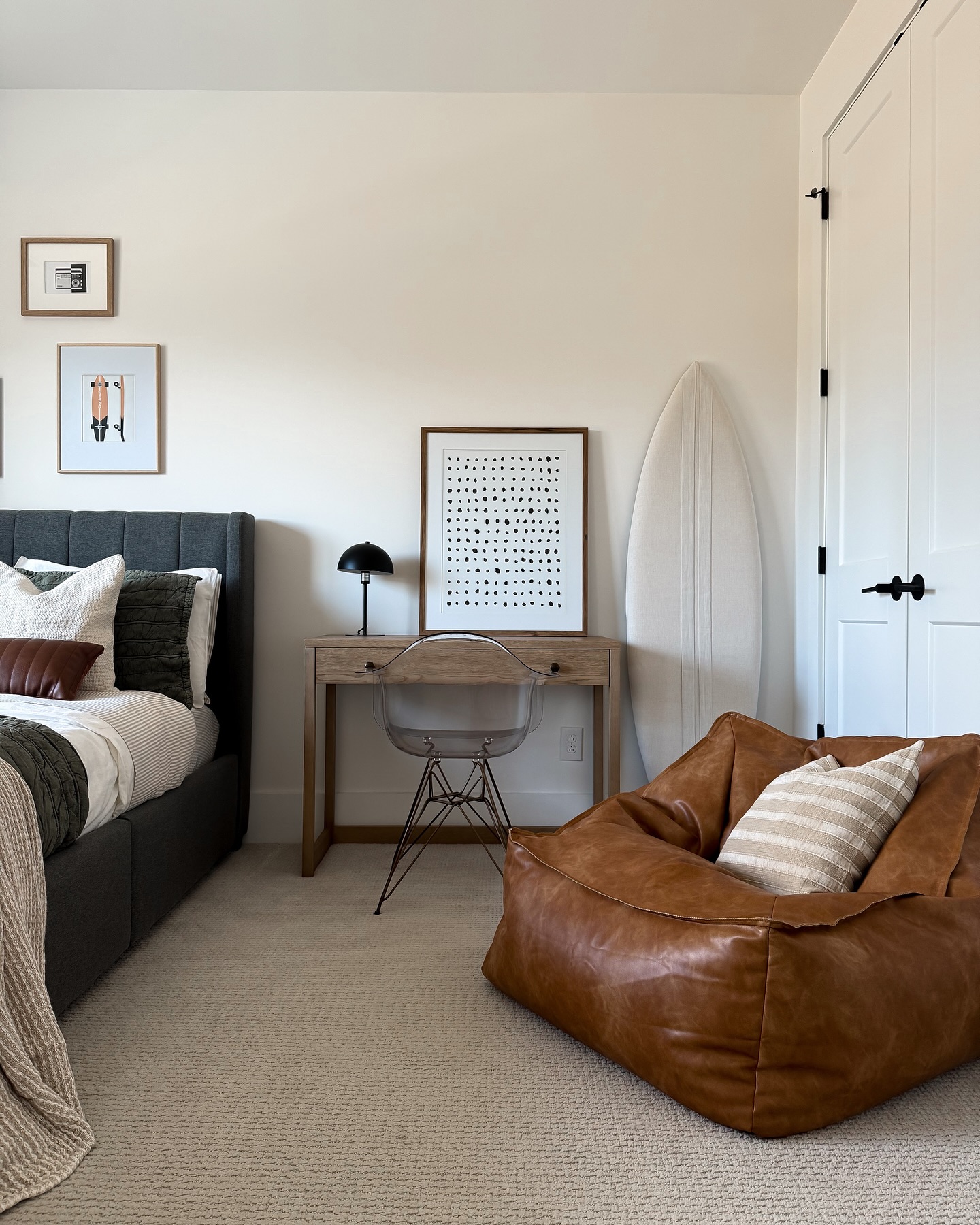 2. Surfboard Skateboard Fusion: a Teen's Dream Bedroom with Industrial Edge