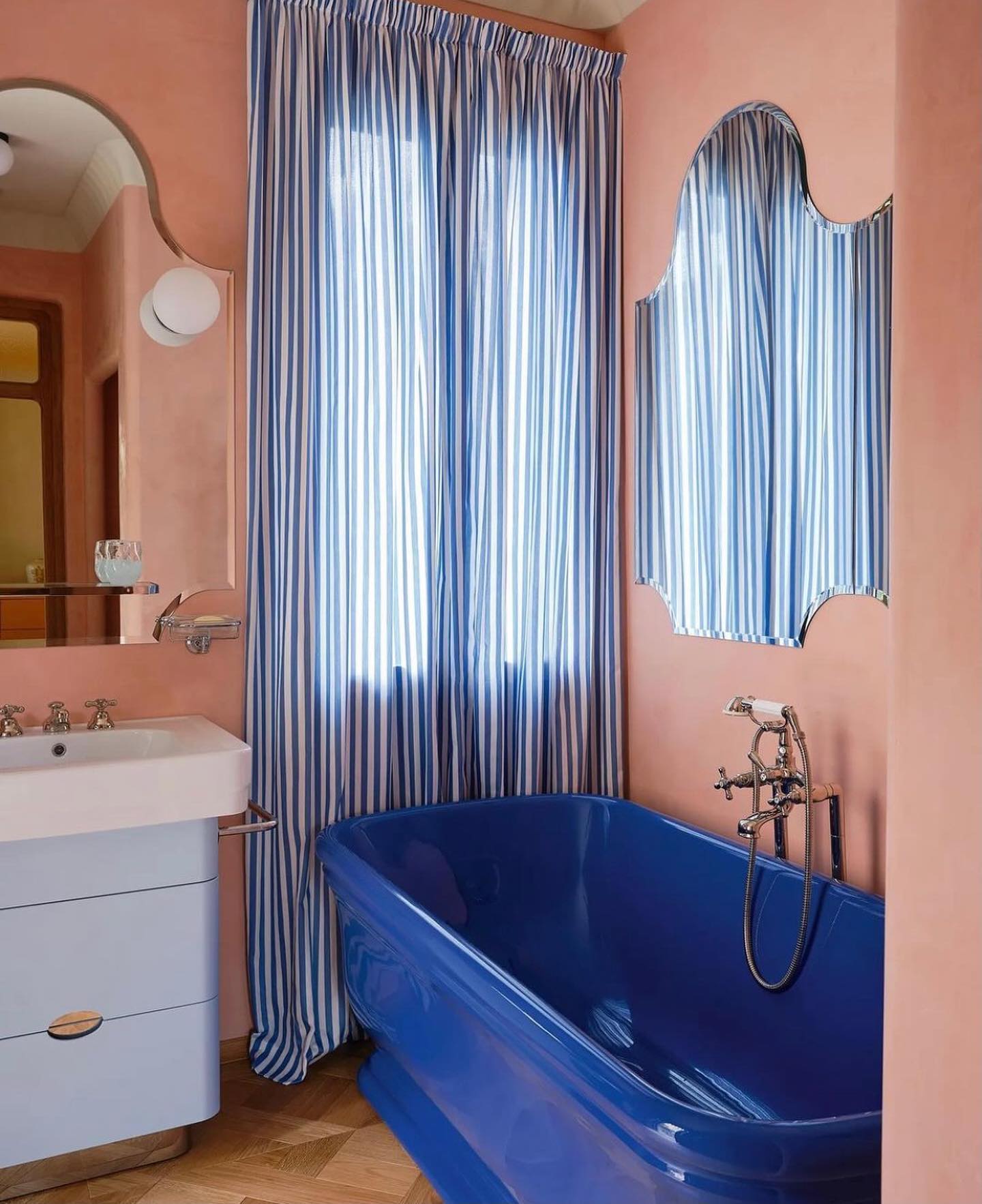 30. Soft Waves Of Sage: a Bathroom Curtain with Delicate Leaf Patterns and Gentle Ruffles