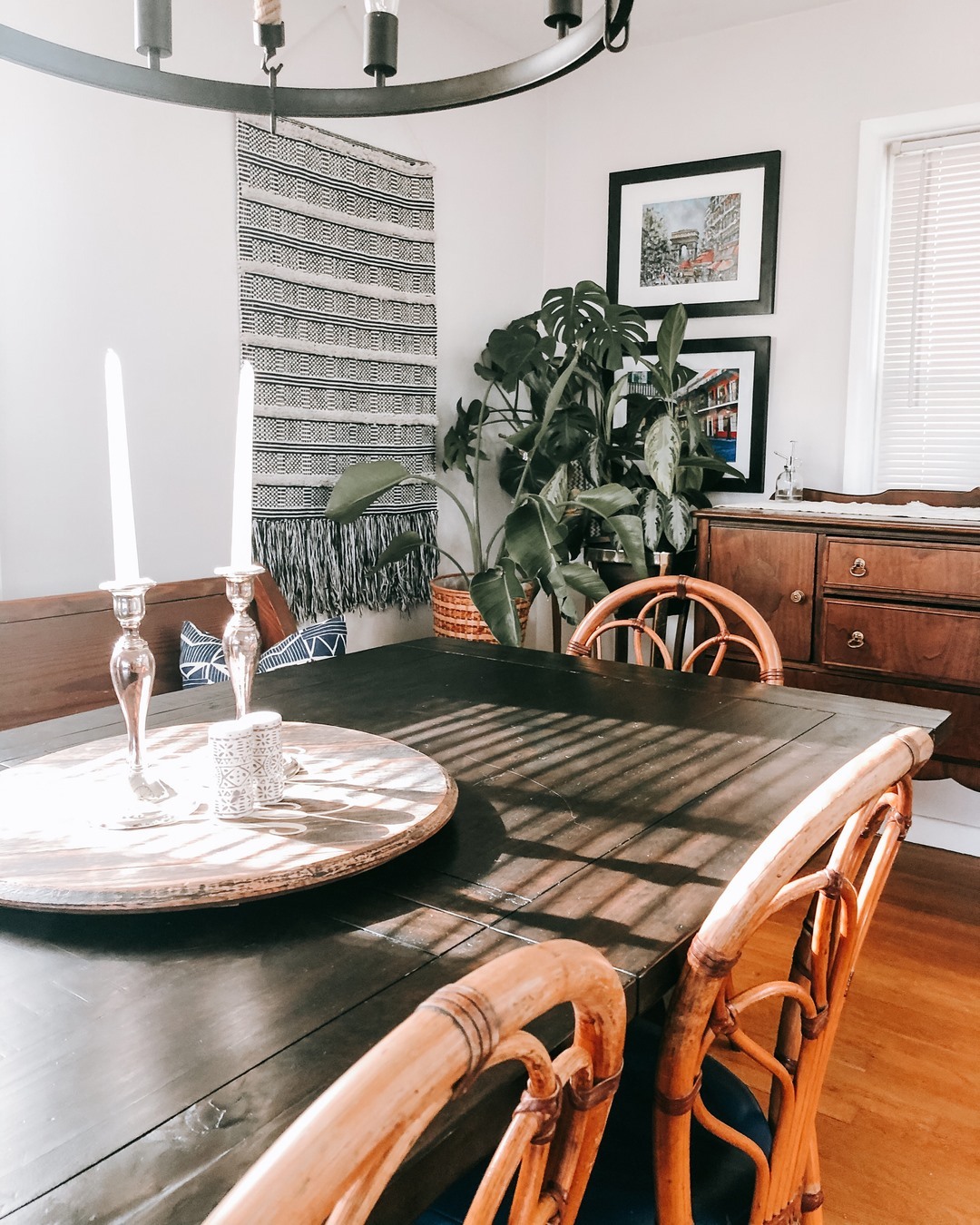 15. Bohemian Rhapsody: Woven Wall Hangings and Macrame Magic In Dining Room Bliss