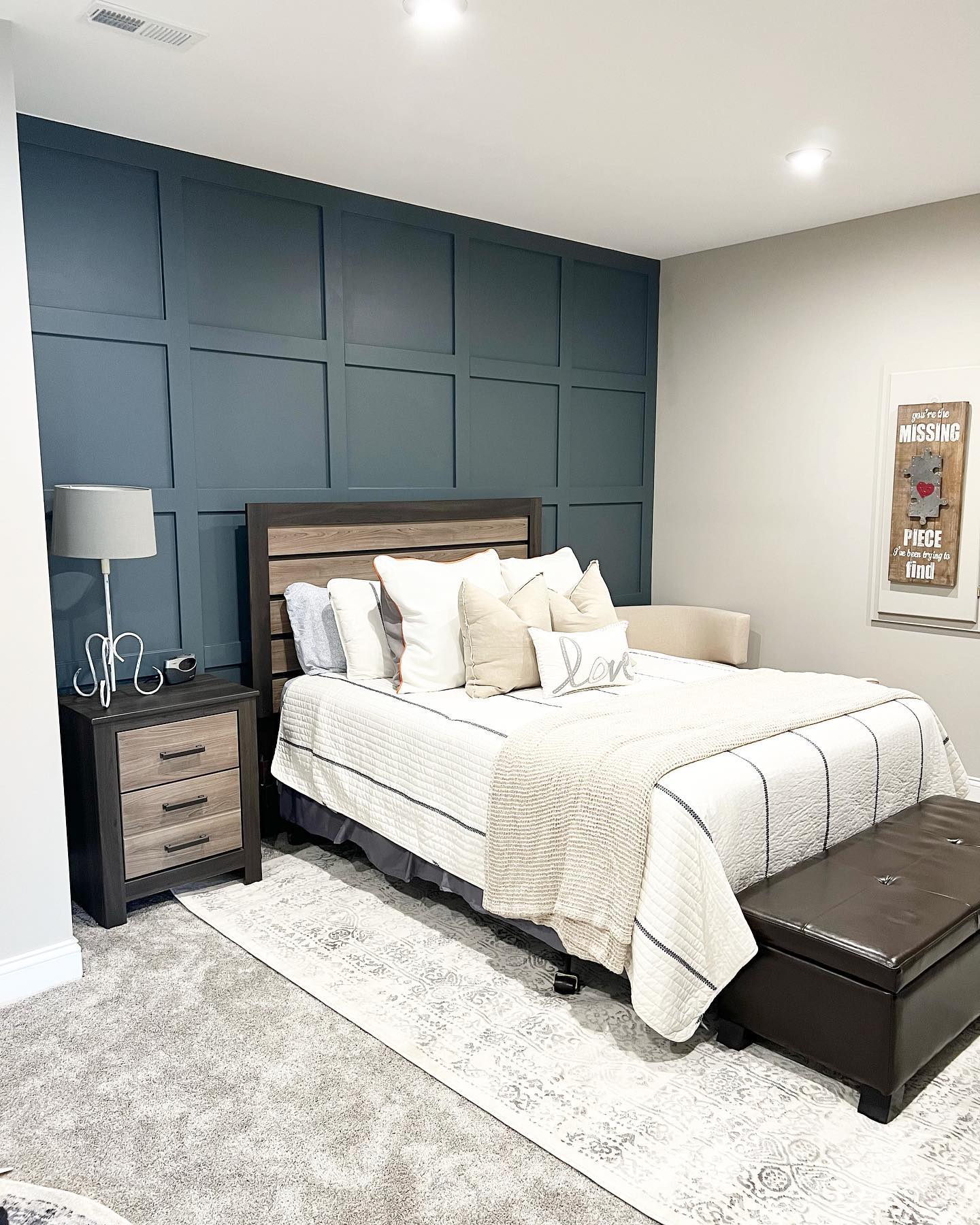 6. Velvet Midnight: a Deep Blue Textured Wall with Subtle Glimmer Accents