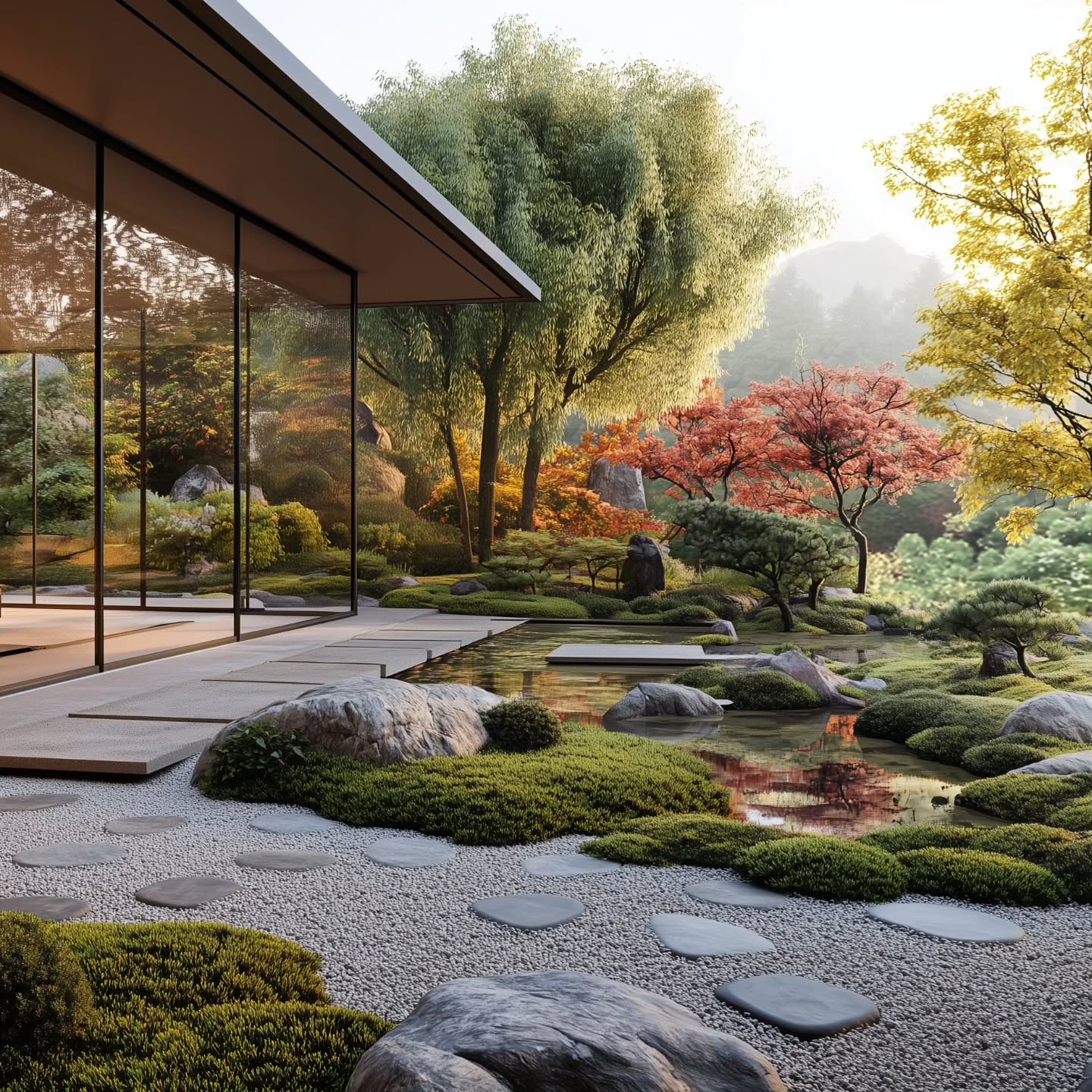 7. Moonlit Lavender Serenity: a Garden with Whispering Fountains and Twilight Shadows