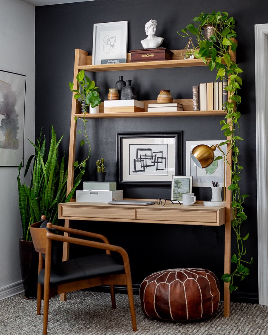 22. a Canopy Of Dreams: Where Vintage Lace Meets Modern Workspace