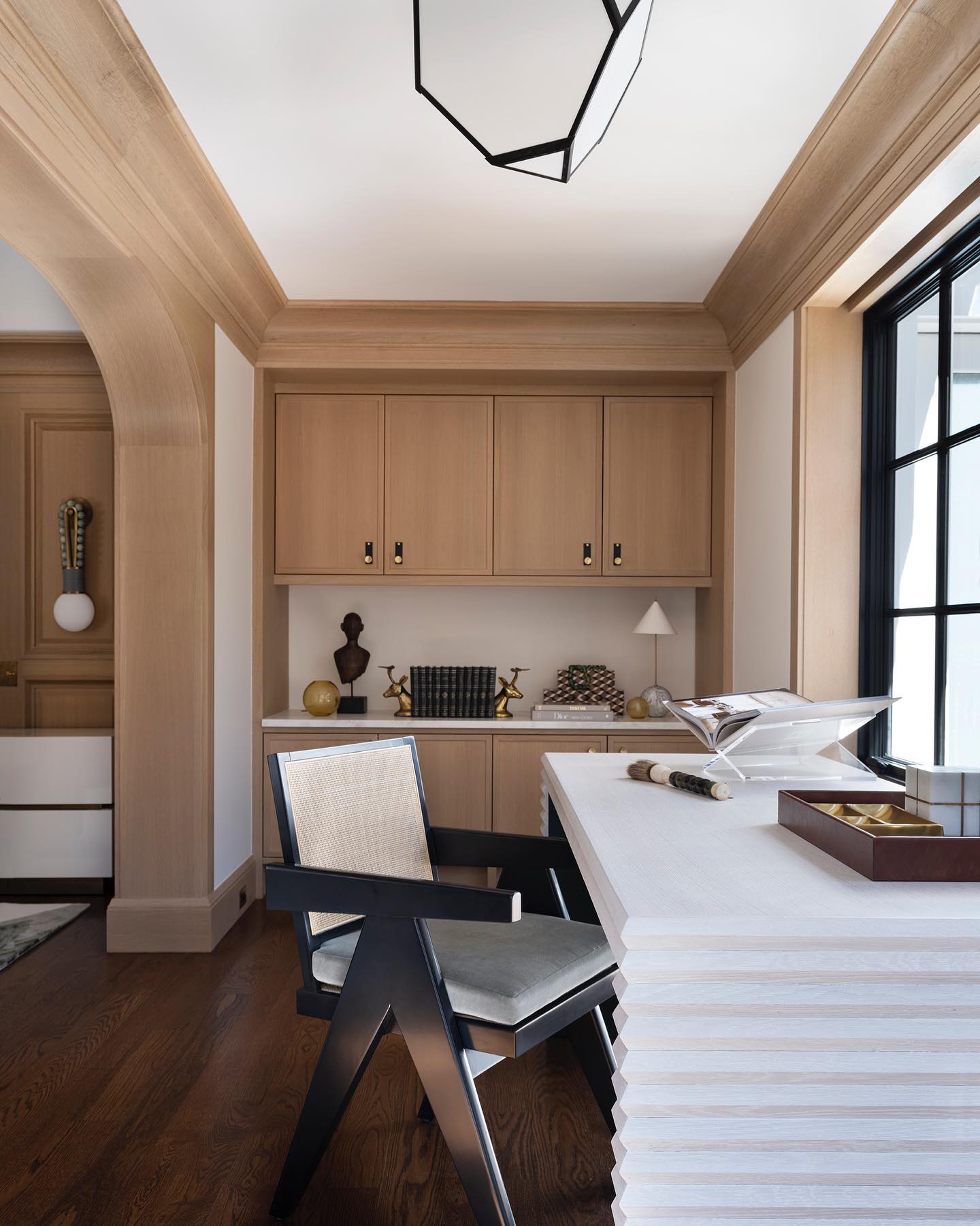 3. Moonlit Workspace with Starry Canopy Bed Nook
