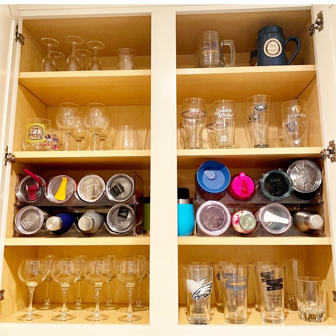 18. Honeycomb Hexagon Shelves Maximize Space In a Rustic Kitchen