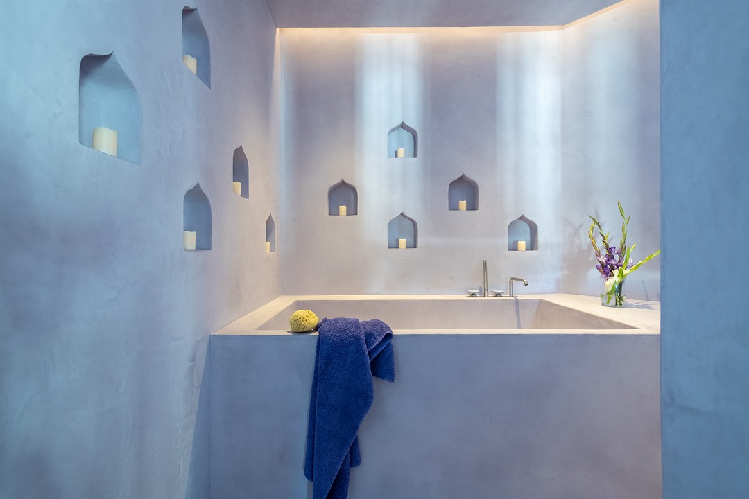 2. a Mosaic Medley Of Midnight Blues and Frosted Glass Panels
