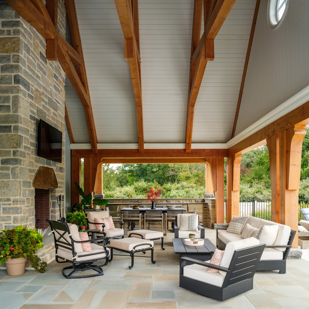 23. the Sun-dappled Retreat with Woven Wicker and Stone Harmony