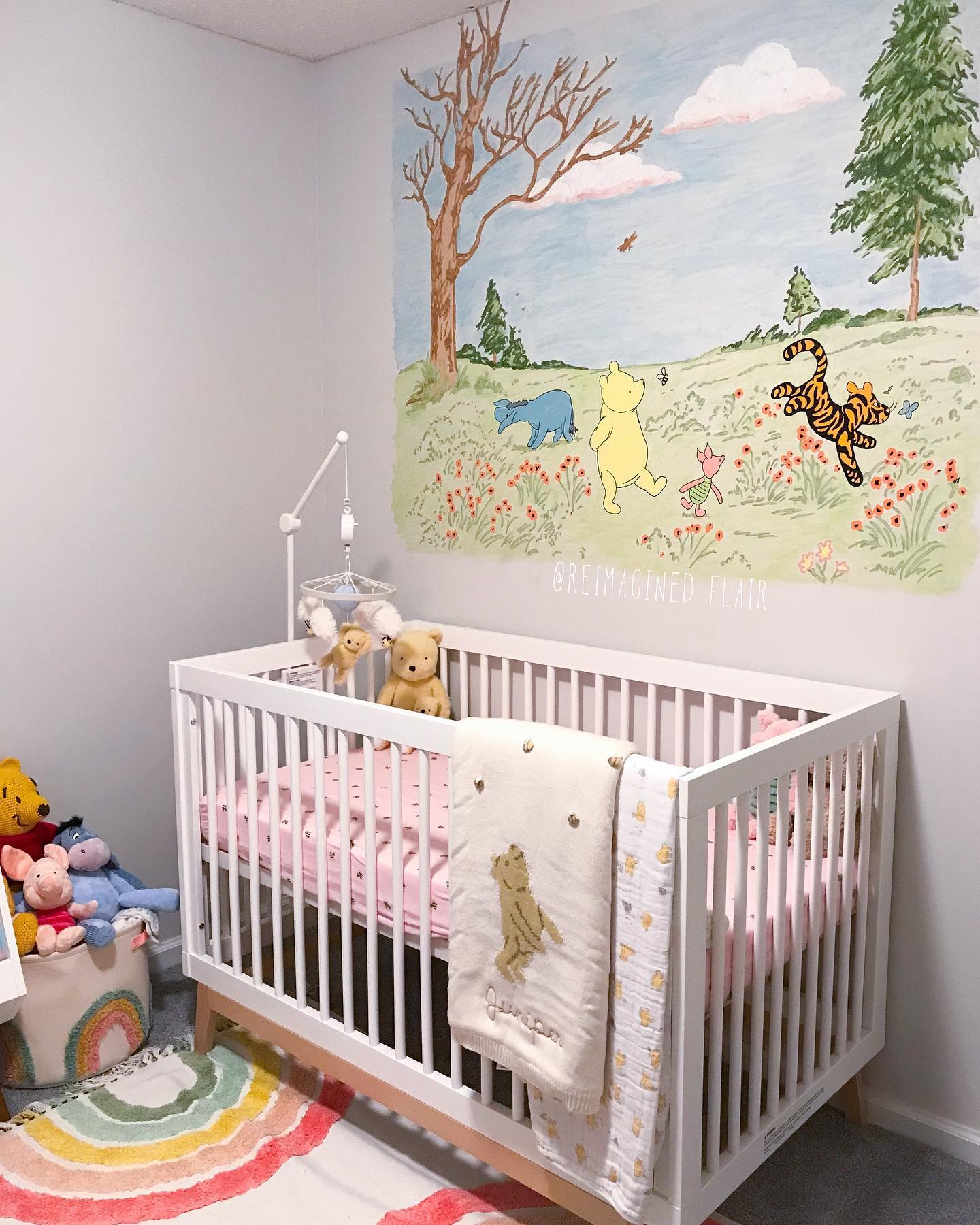 1. Tigger's Tail Curtain and Pooh's Honey Pot Wall Art In a Cozy Corner