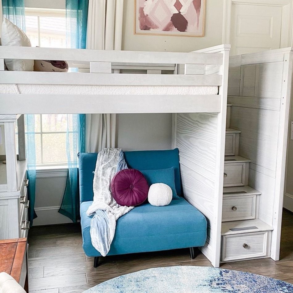 17. a Ladder Of Light: Loft Bed with Geometrically Patterned Risers