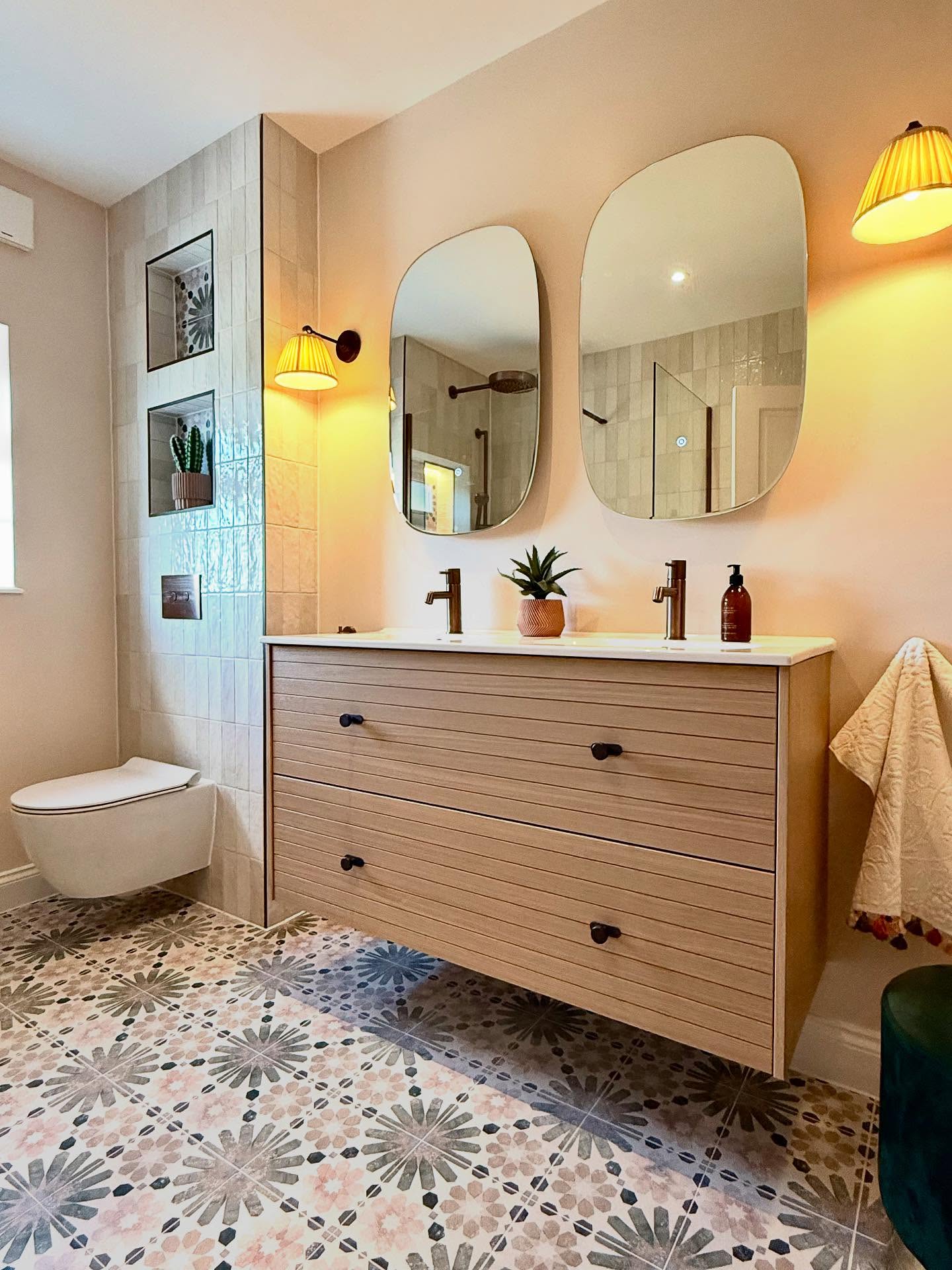 5. a Symphony Of Stone and Glass with a Floating Bench Oasis