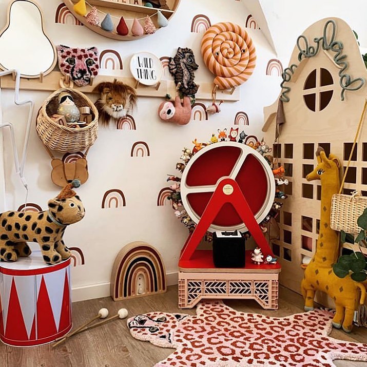 3. Whimsical Treehouse Hideaway with Rainbow Slide In Cozy Corner
