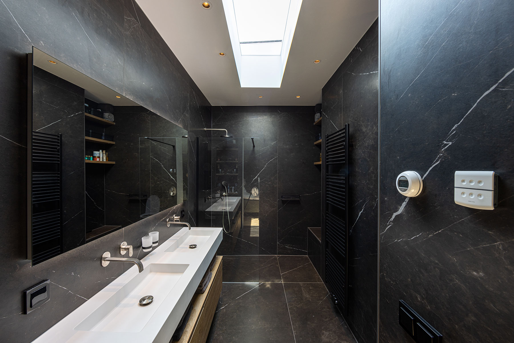 8. the Verdant Escape: a Bathroom with a Forest-inspired Glass Partition