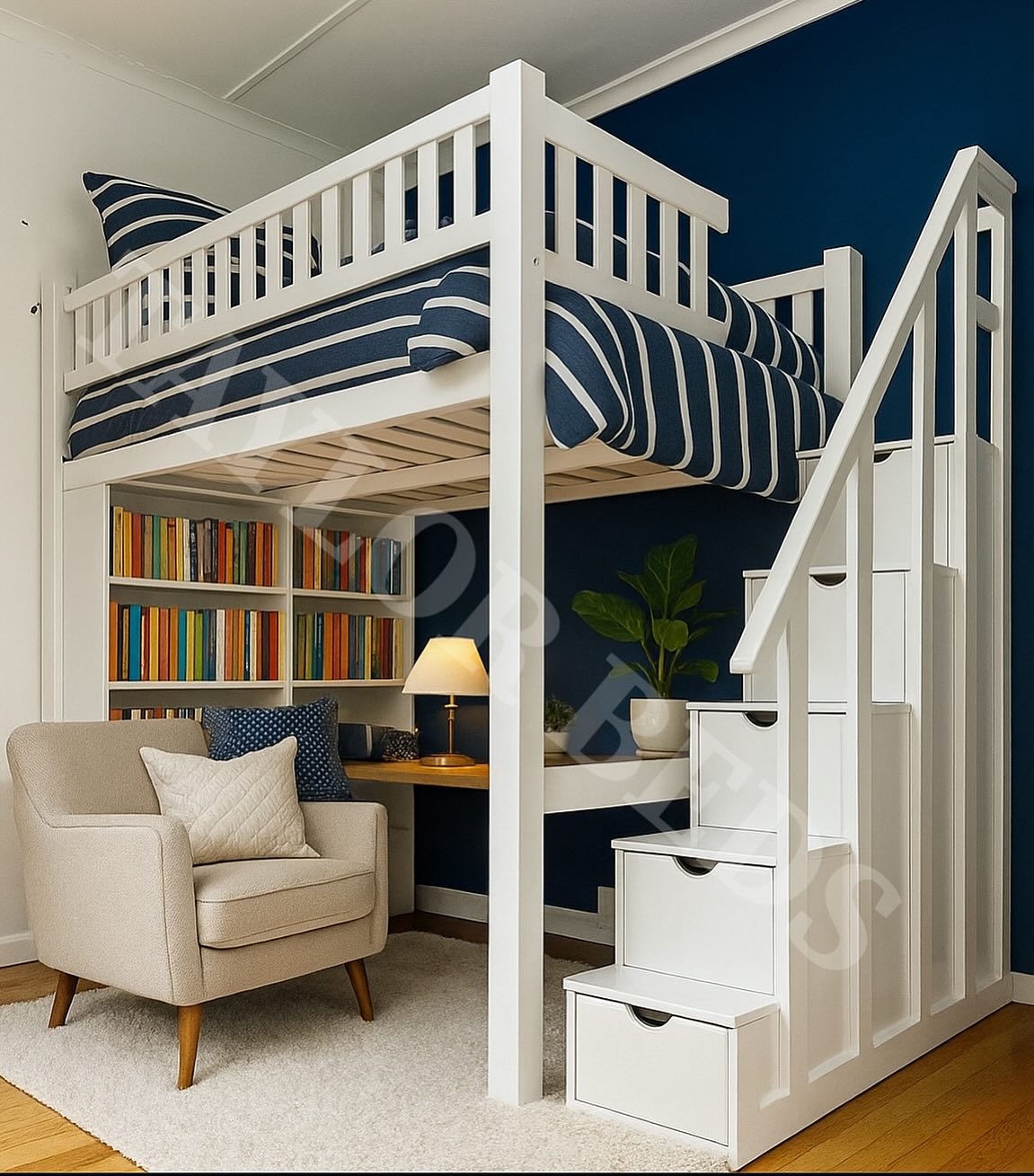 20. a Canopy Of Warmth: the Copper-piped Loft Bed with Starry Twinkle Lights