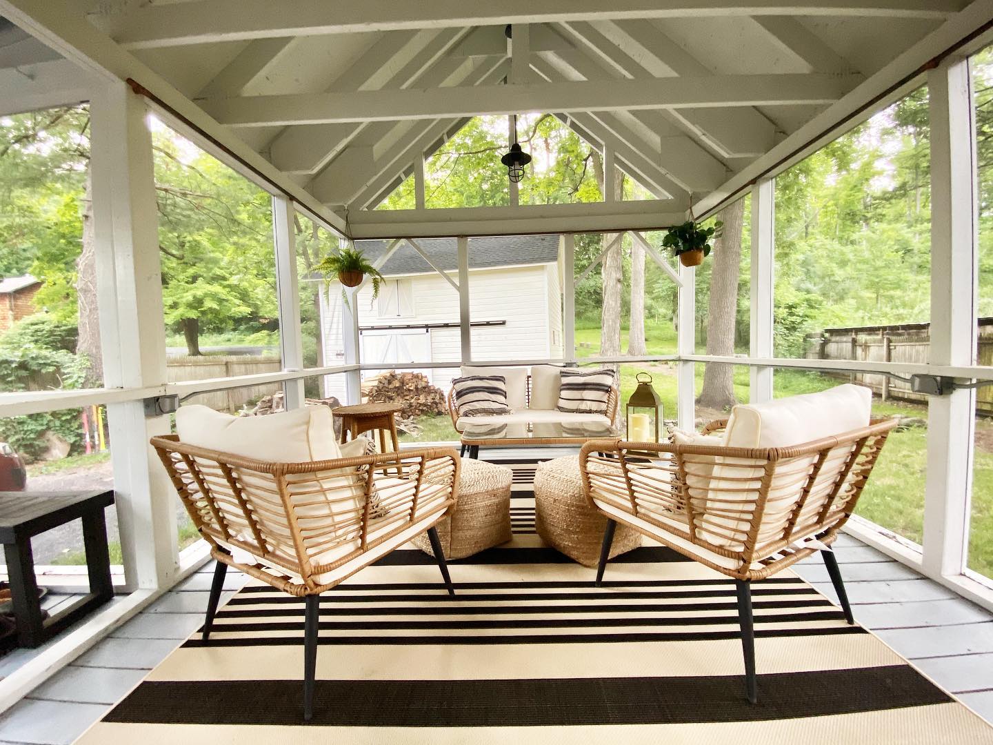12. the Crimson Ivy Lattice and Rustic Stone Fireplace Retreat