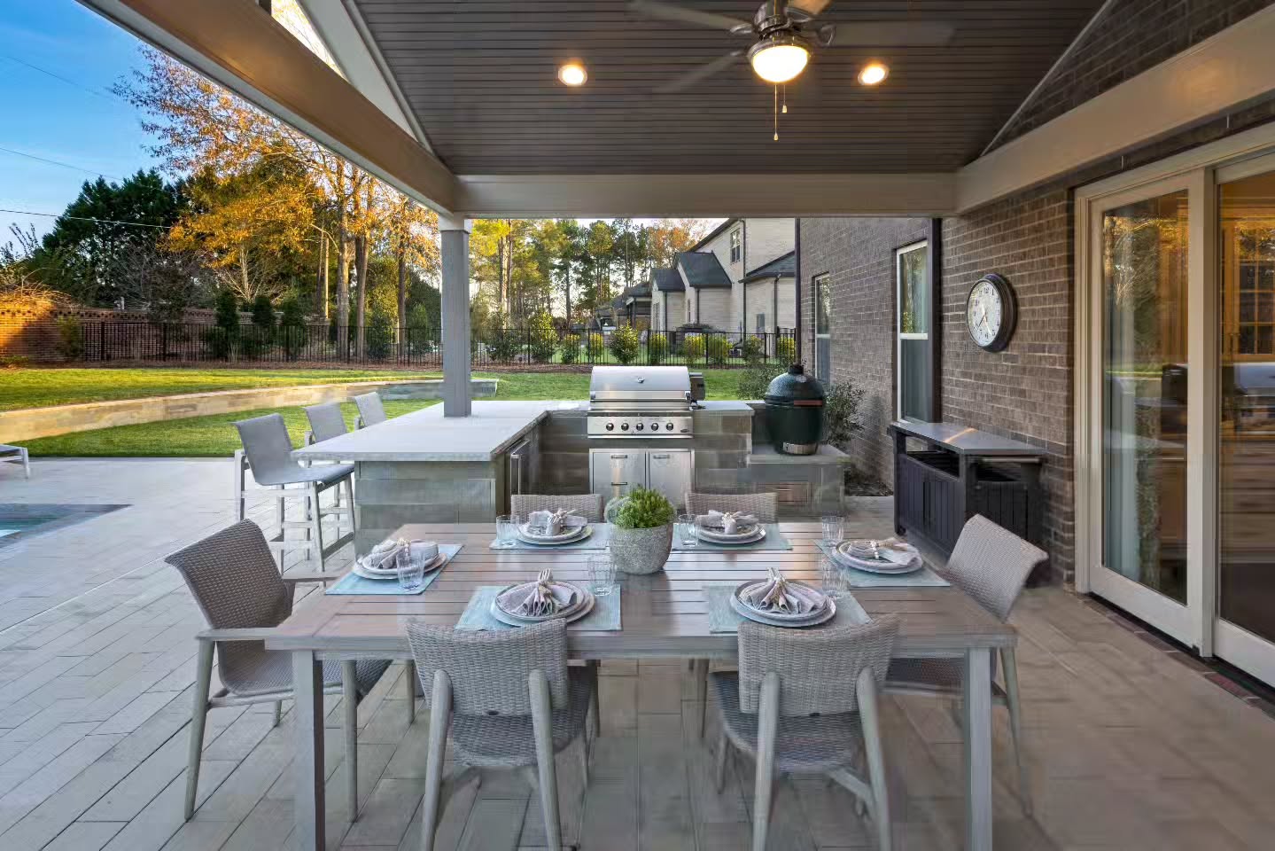 31. the Wisteria Canopy and Mosaic Tile Fusion Patio Retreat