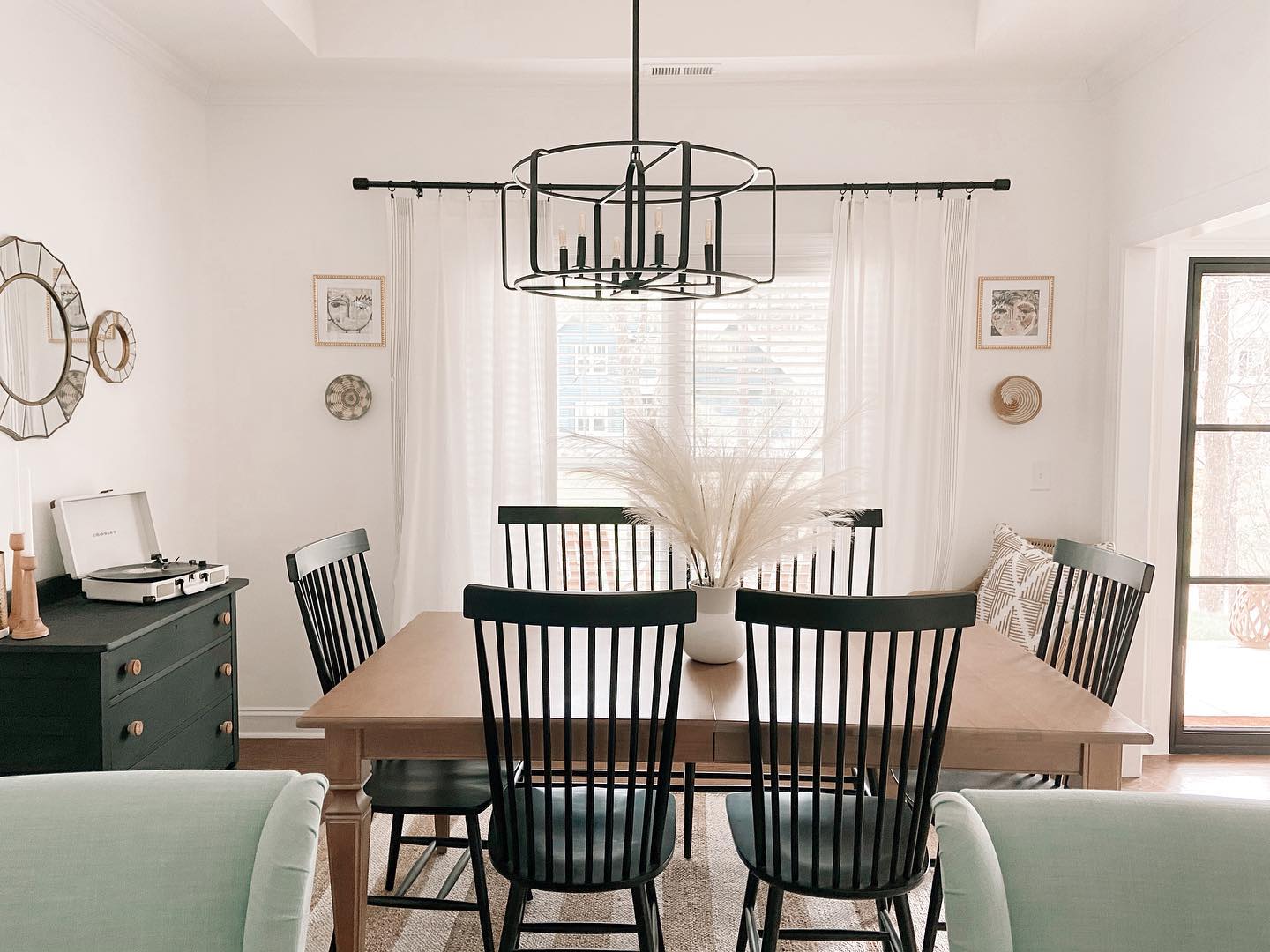 12. Bohemian Rhapsody: Macrame and Moroccan Lanterns In a Sunlit Dining Nook