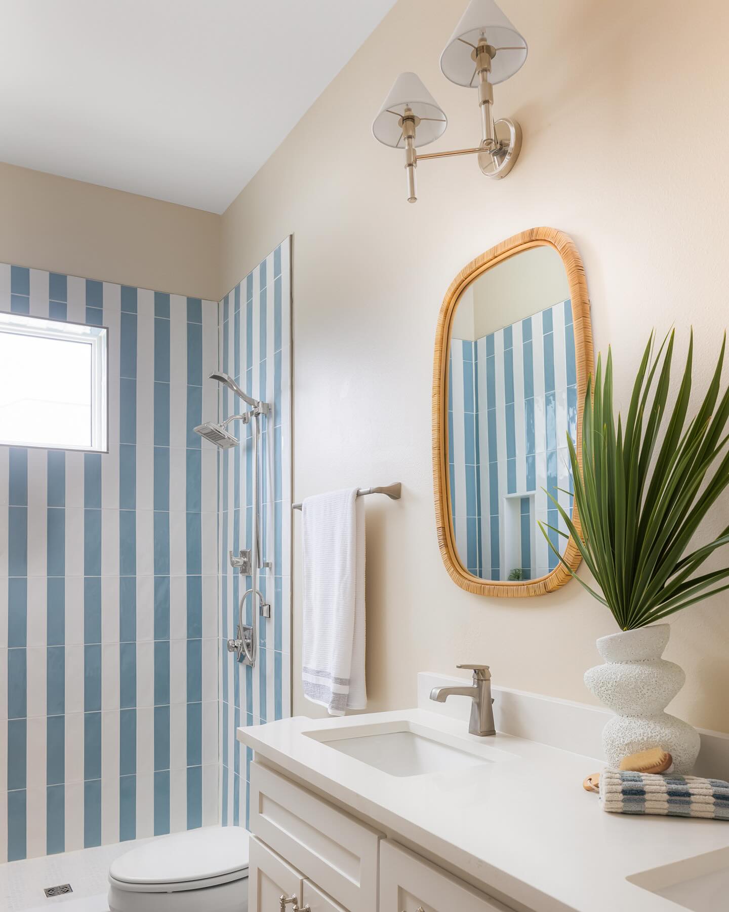 15. the Sunlit Seashell Mosaic and Driftwood Vanity Coastal Retreat