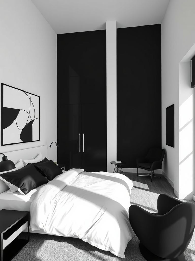 31 Black and White Bedroom Ideas