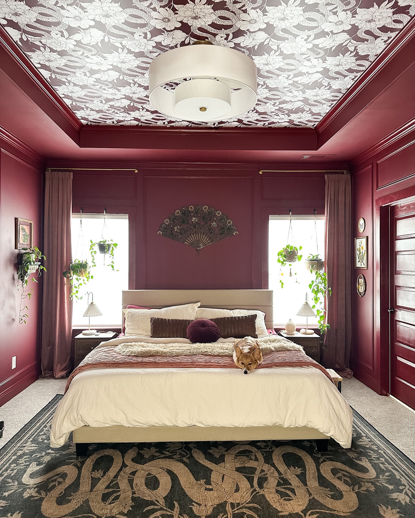 4. a Canopy Of Dreams with a Moonlit Floral Bedspread and Antique Gold Accents