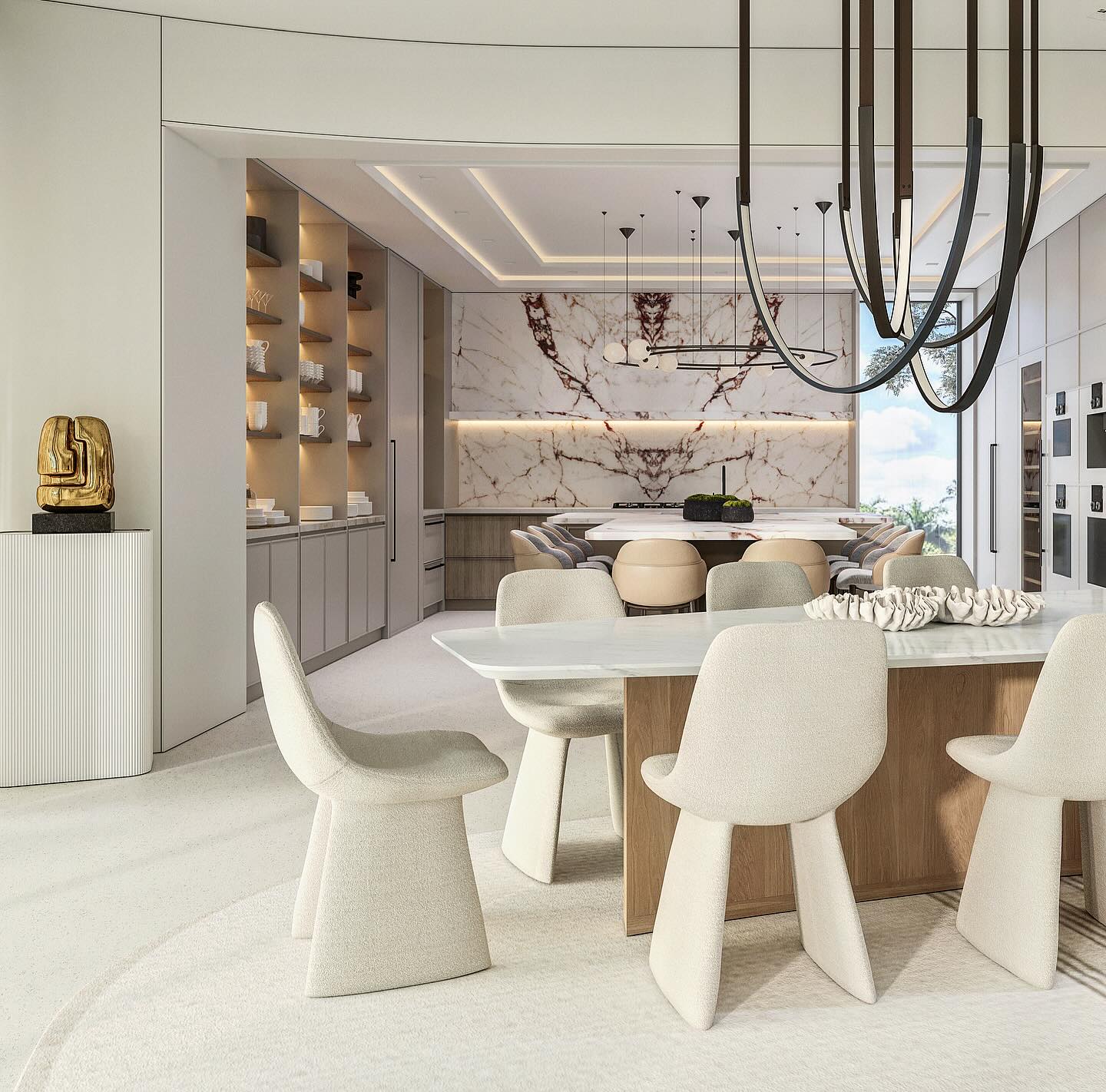 19. the Fusion Of Industrial Steel and Warm Wood In a Dining Nook