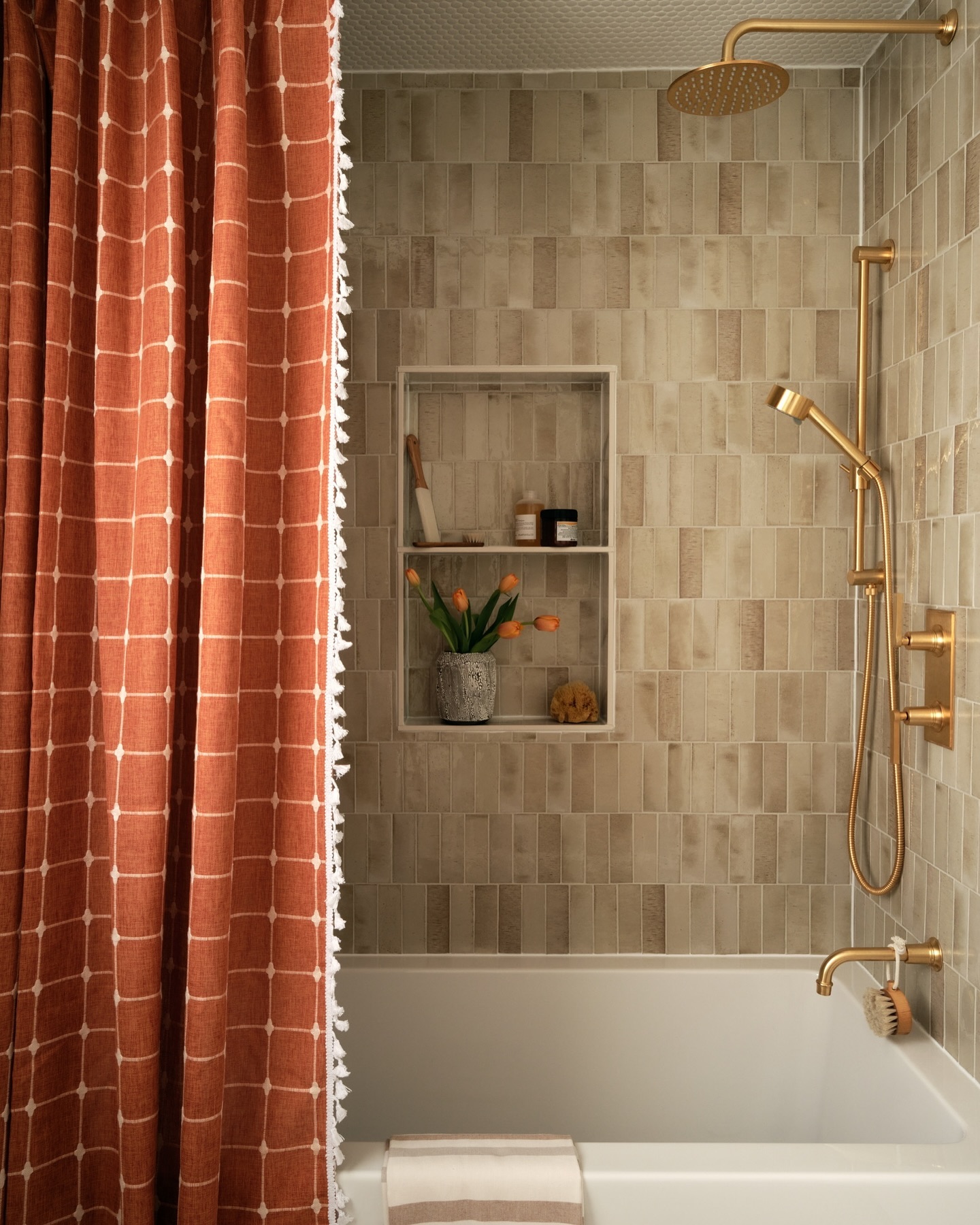 31. a Ceramic Blossom Haven with Vintage Brass Accents
