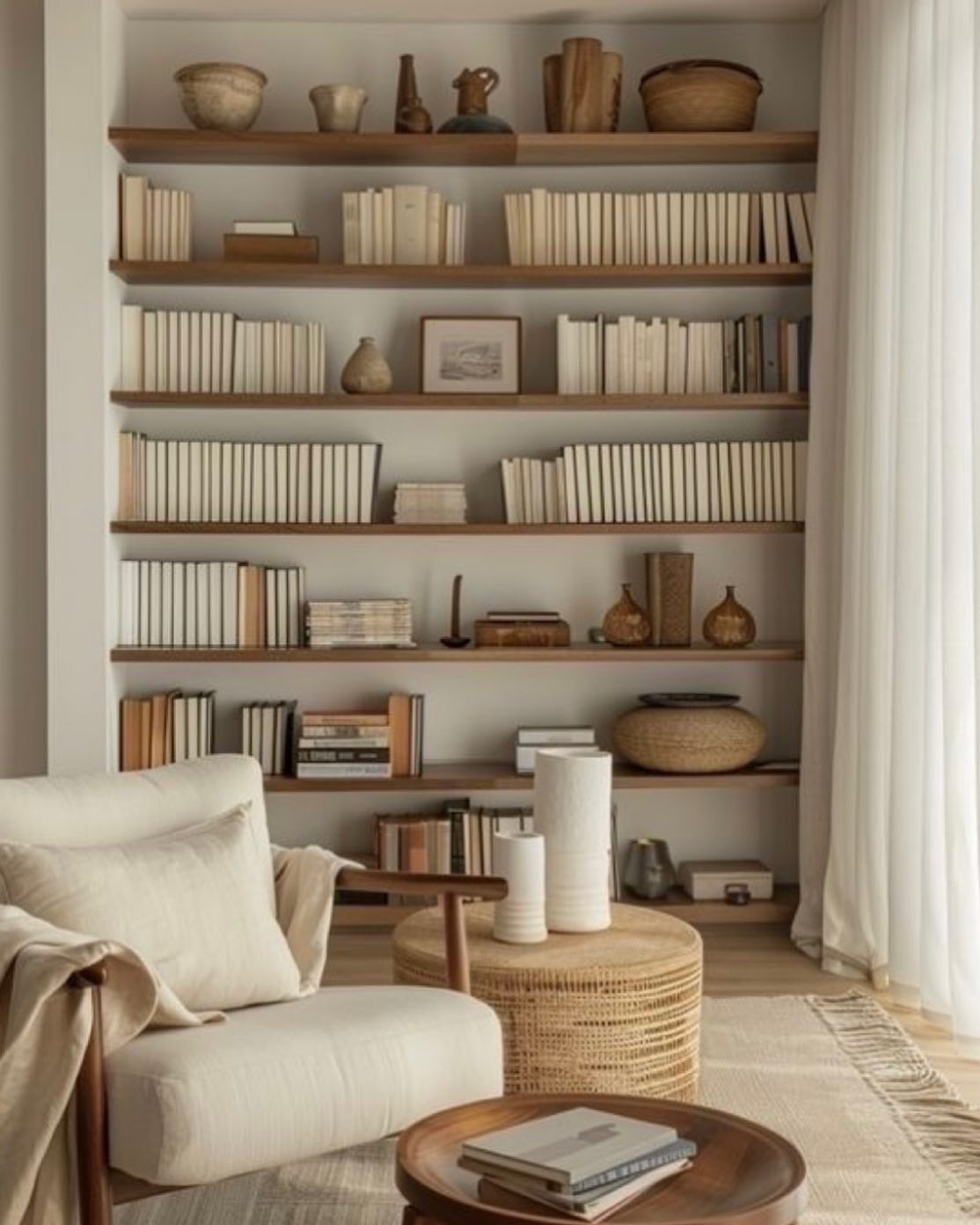 19. Bookshelf with a Globe-trotting Twist: Vintage Suitcases and World Maps