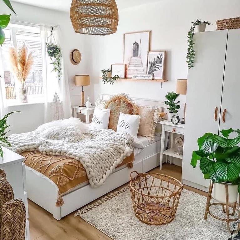 19. Bohemian Retreat with Macrame Magic and Lantern Glow
