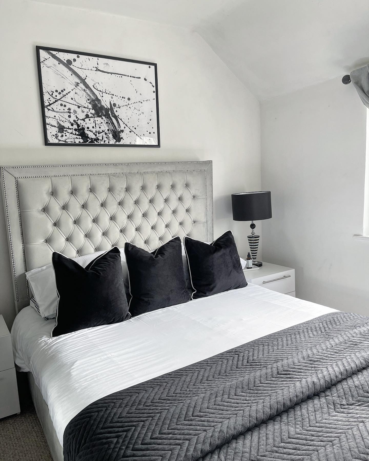 24. Moonlit Monochrome: Shadows Dance on Geometric Bedding
