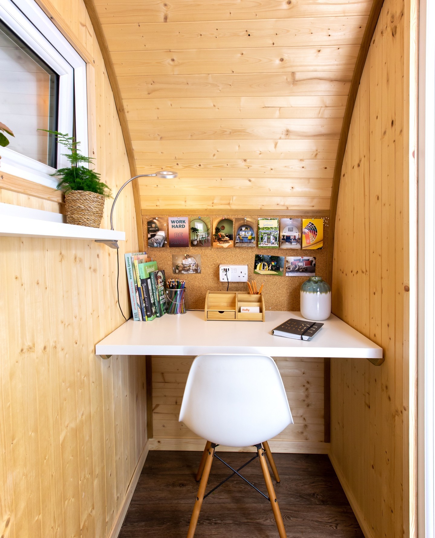 20. a Floating Shelf Oasis Above a Vintage Typewriter In a Sunlit Nook