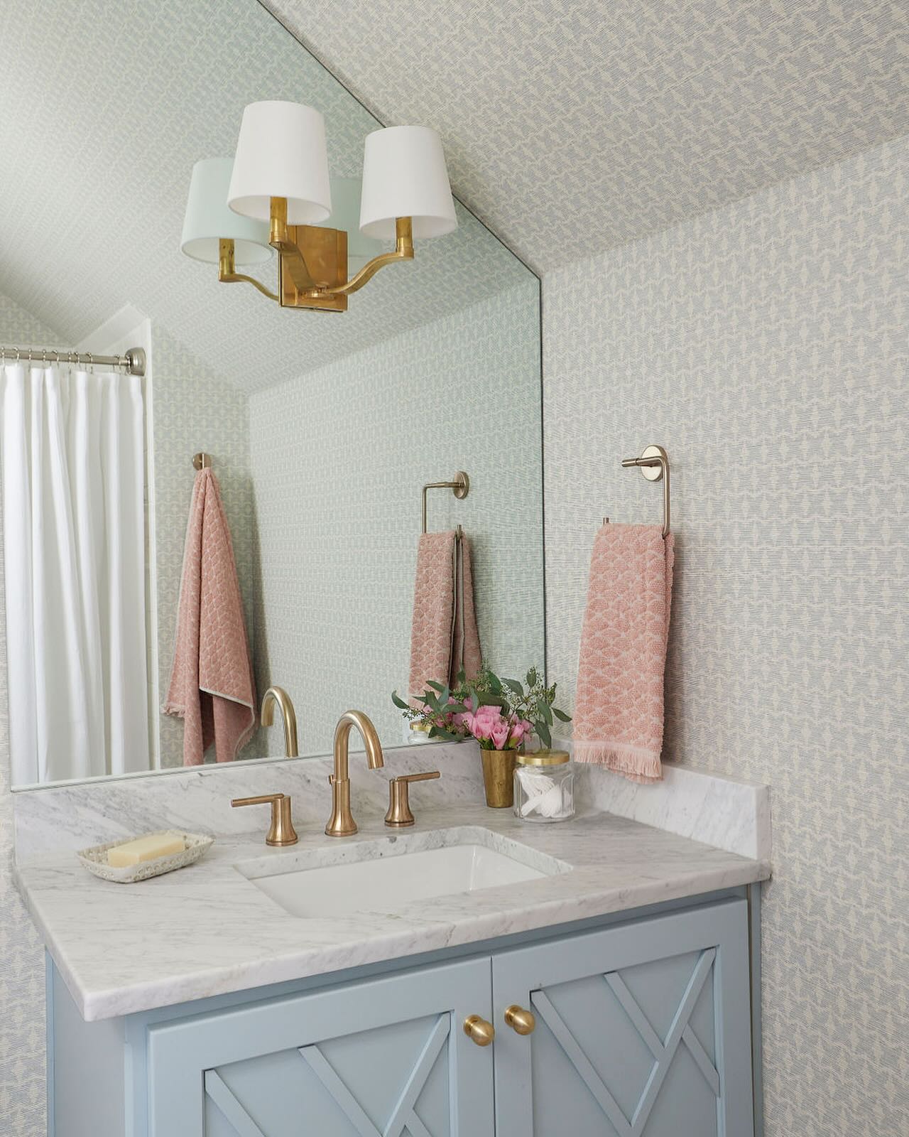12. a Cascade Of Copper Tiles and Geometric Glass Shelves