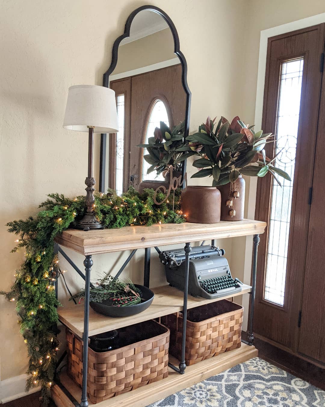 5. Rustic Charm with a Weathered Bench and Vintage Lanterns